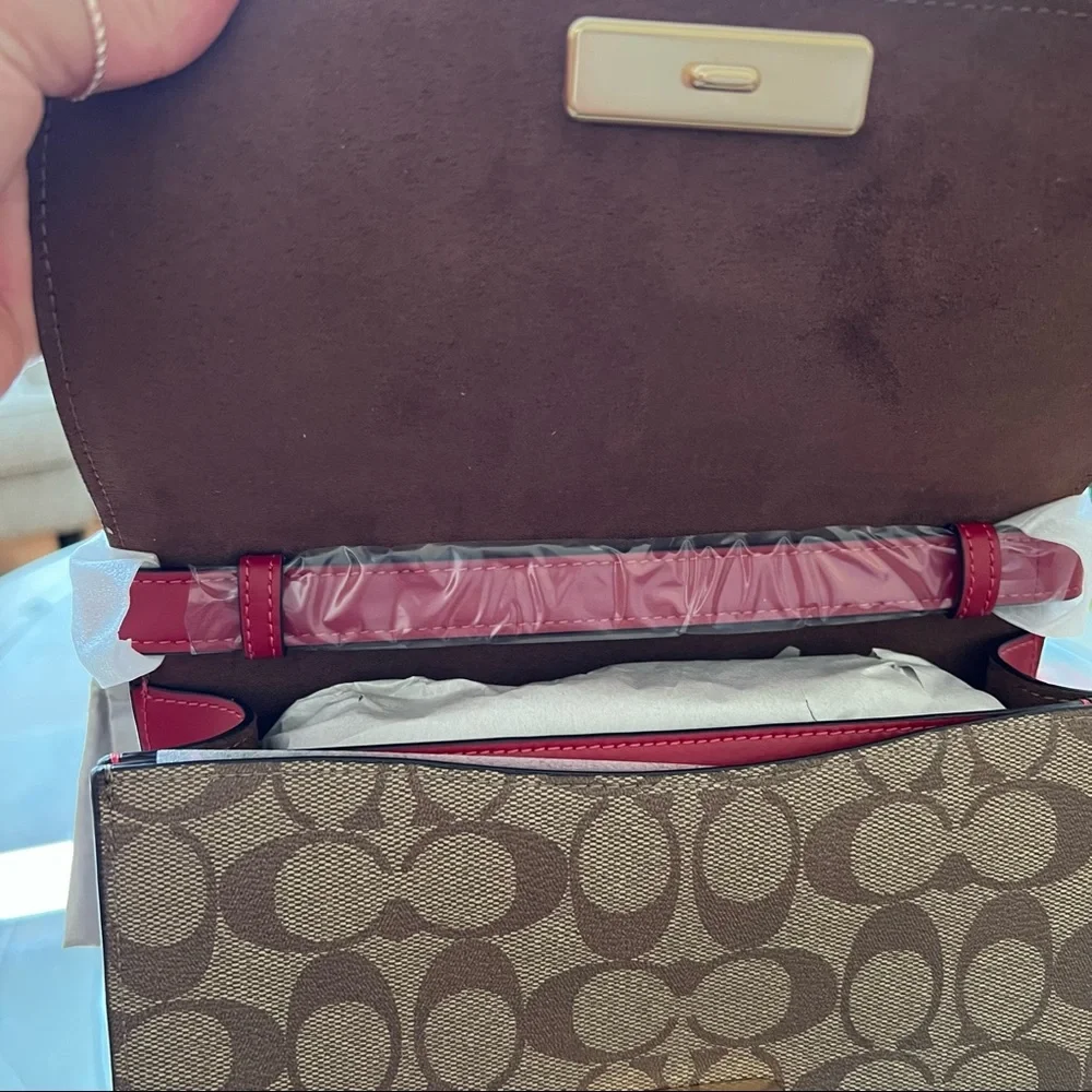 Coach Brynn Flap Crossbody In Signature Canvas Bag